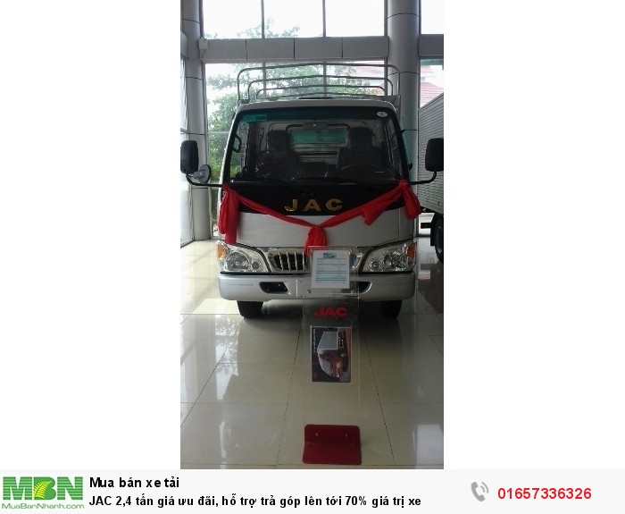 JAC 2,4 tấn giá ưu đãi, hỗ trợ trả góp lên tới 70% giá trị xe