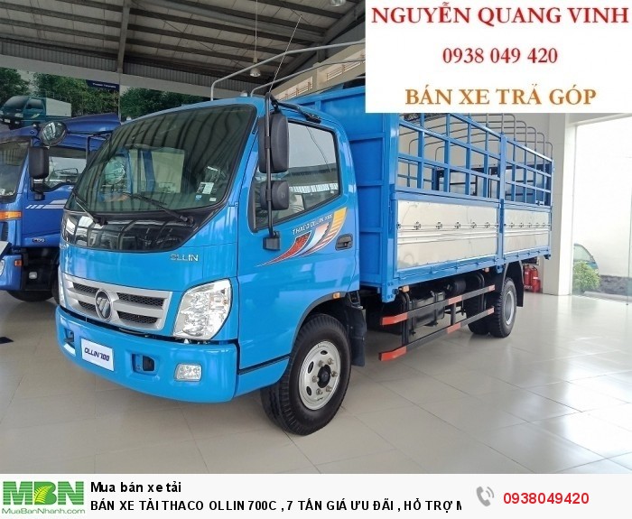 Bán Xe Tải Thaco Ollin 700c , 7 Tấn Giá Ưu Đãi , Hổ Trợ Mua Xe Trả Góp