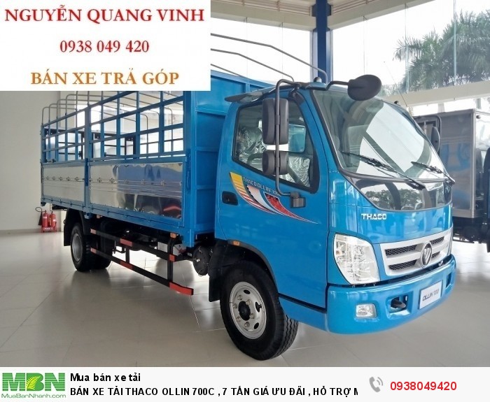 Bán Xe Tải Thaco Ollin 700c , 7 Tấn Giá Ưu Đãi , Hổ Trợ Mua Xe Trả Góp