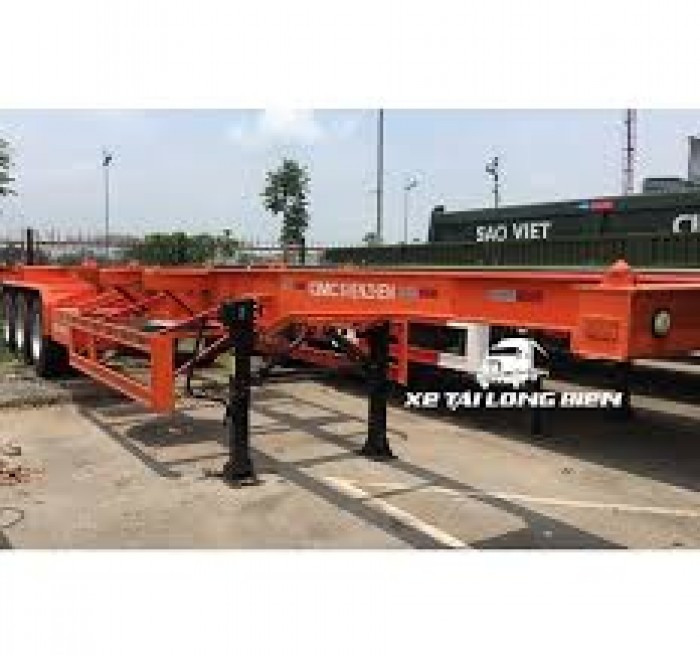 Nhà phân phối chính hãng Sơ mi rơ mooc Xương chở container 40feet loại 03 trục của Doosung