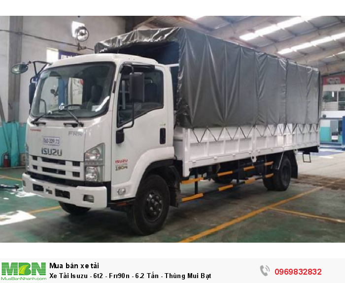 Xe Tải Isuzu - 6t2 - Frr90n - 6.2 Tấn - Thùng Mui Bạt