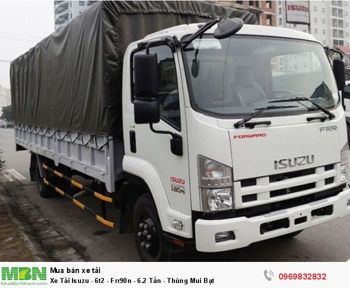 Xe Tải Isuzu - 6t2 - Frr90n - 6.2 Tấn - Thùng Mui Bạt