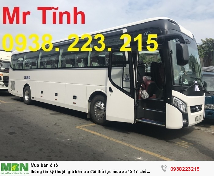 Thông tin kỹ thuật- giá bán-ưu đãi-thủ tục mua xe 45-47 chỗ thacotb120s động cơ weichai 375ps e4 đời 2018 mới nhất