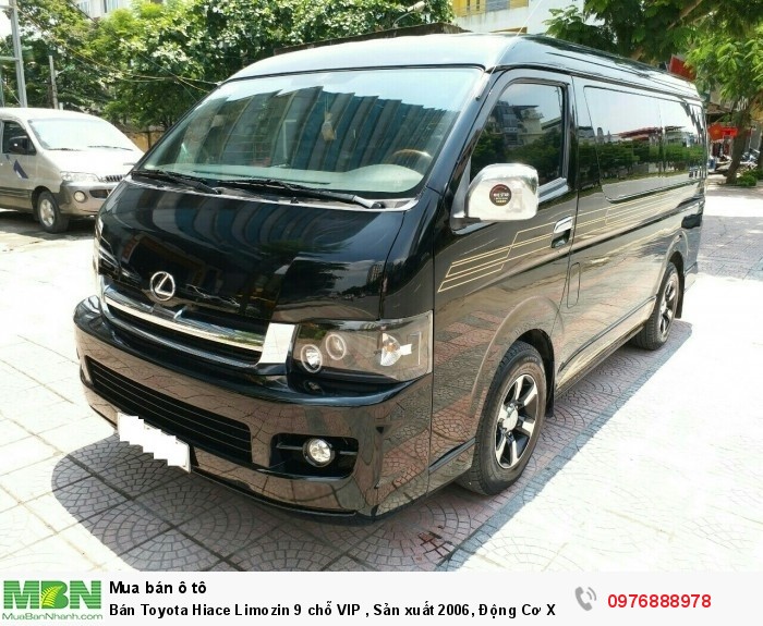 Bán Toyota Hiace Limozin 9 chỗ VIP , Sản xuất 2006, Động Cơ Xăng 2.7 Màu Đen Biển Hà Nội