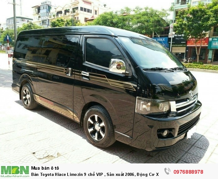 Bán Toyota Hiace Limozin 9 chỗ VIP , Sản xuất 2006, Động Cơ Xăng 2.7 Màu Đen Biển Hà Nội