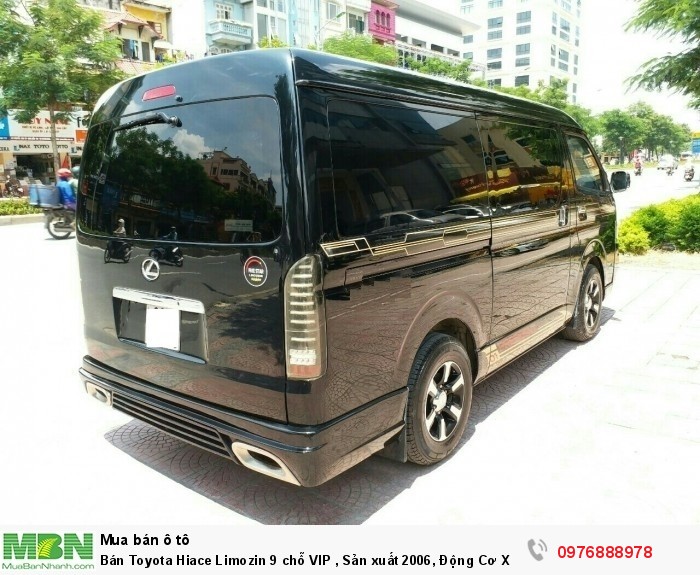 Bán Toyota Hiace Limozin 9 chỗ VIP , Sản xuất 2006, Động Cơ Xăng 2.7 Màu Đen Biển Hà Nội