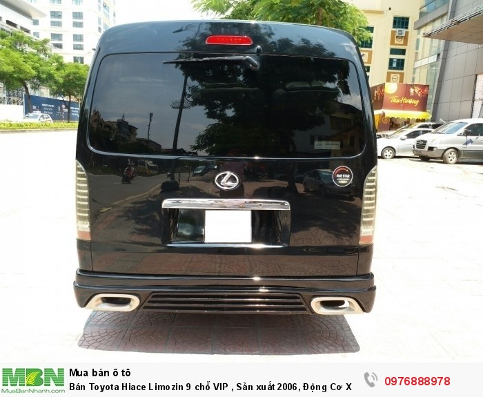 Bán Toyota Hiace Limozin 9 chỗ VIP , Sản xuất 2006, Động Cơ Xăng 2.7 Màu Đen Biển Hà Nội