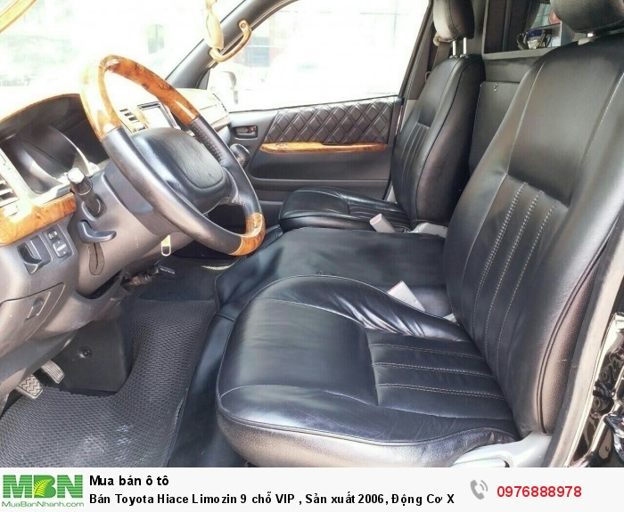 Bán Toyota Hiace Limozin 9 chỗ VIP , Sản xuất 2006, Động Cơ Xăng 2.7 Màu Đen Biển Hà Nội