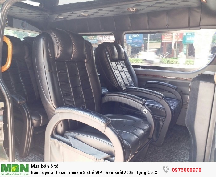 Bán Toyota Hiace Limozin 9 chỗ VIP , Sản xuất 2006, Động Cơ Xăng 2.7 Màu Đen Biển Hà Nội