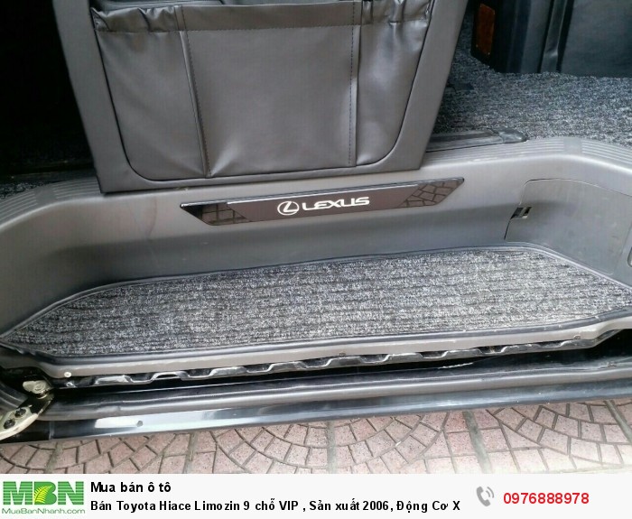 Bán Toyota Hiace Limozin 9 chỗ VIP , Sản xuất 2006, Động Cơ Xăng 2.7 Màu Đen Biển Hà Nội