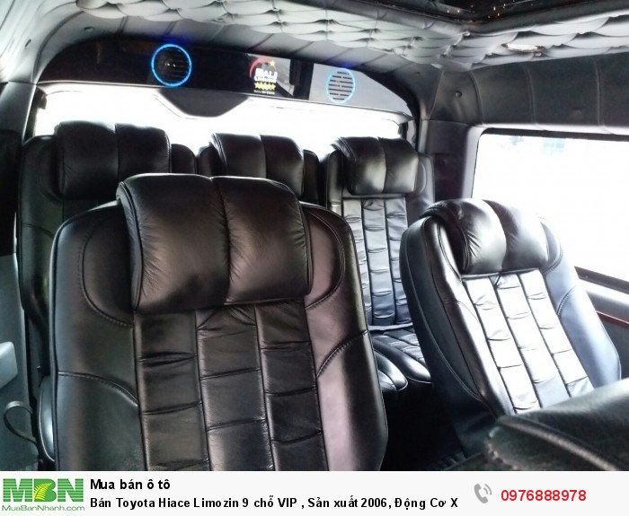Bán Toyota Hiace Limozin 9 chỗ VIP , Sản xuất 2006, Động Cơ Xăng 2.7 Màu Đen Biển Hà Nội