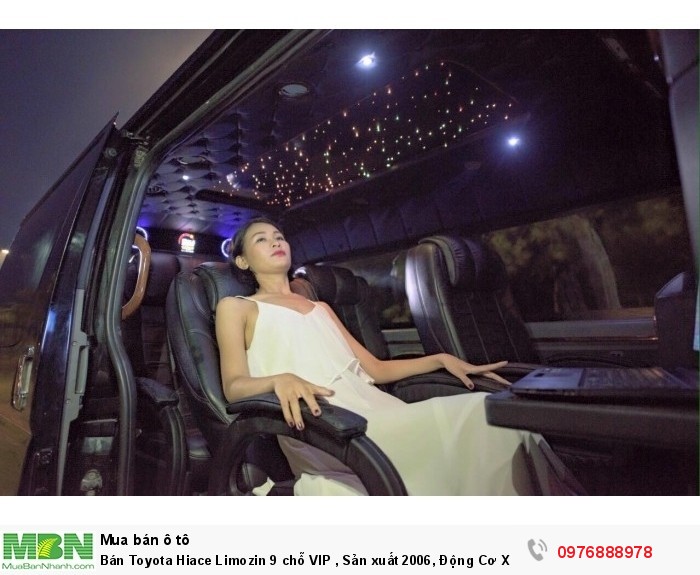 Bán Toyota Hiace Limozin 9 chỗ VIP , Sản xuất 2006, Động Cơ Xăng 2.7 Màu Đen Biển Hà Nội