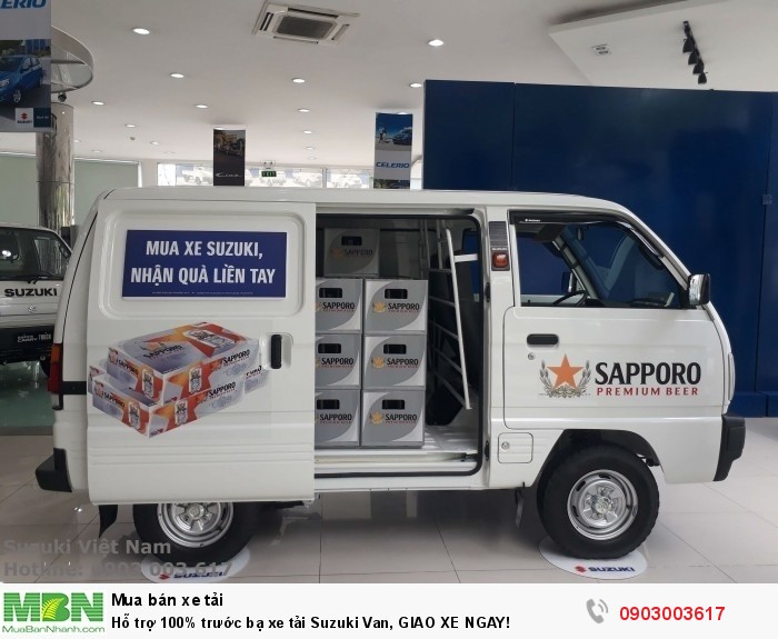 Hỗ trợ 100% trước bạ xe tải Suzuki Van, GIAO XE NGAY!