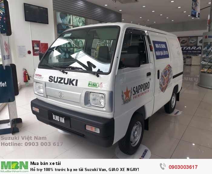 Hỗ trợ 100% trước bạ xe tải Suzuki Van, GIAO XE NGAY!