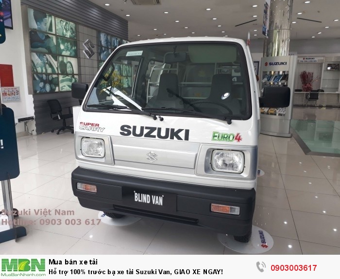 Hỗ trợ 100% trước bạ xe tải Suzuki Van, GIAO XE NGAY!