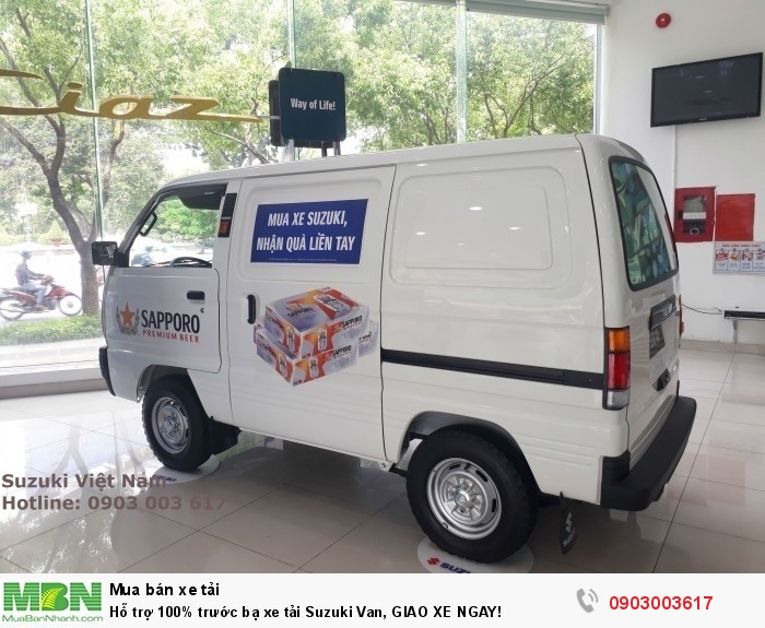 Hỗ trợ 100% trước bạ xe tải Suzuki Van, GIAO XE NGAY!
