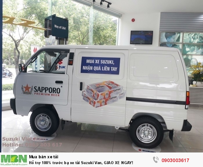 Hỗ trợ 100% trước bạ xe tải Suzuki Van, GIAO XE NGAY!