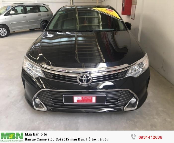 Bán xe Camry 2.0E đời 2015 màu Đen, Hỗ trợ trả góp