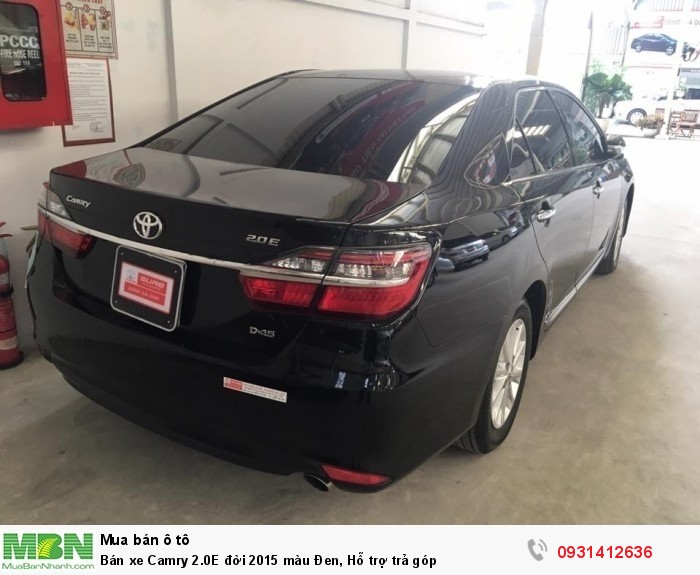 Bán xe Camry 2.0E đời 2015 màu Đen, Hỗ trợ trả góp