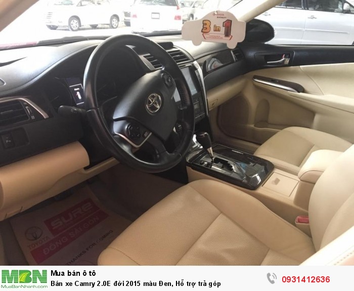 Bán xe Camry 2.0E đời 2015 màu Đen, Hỗ trợ trả góp