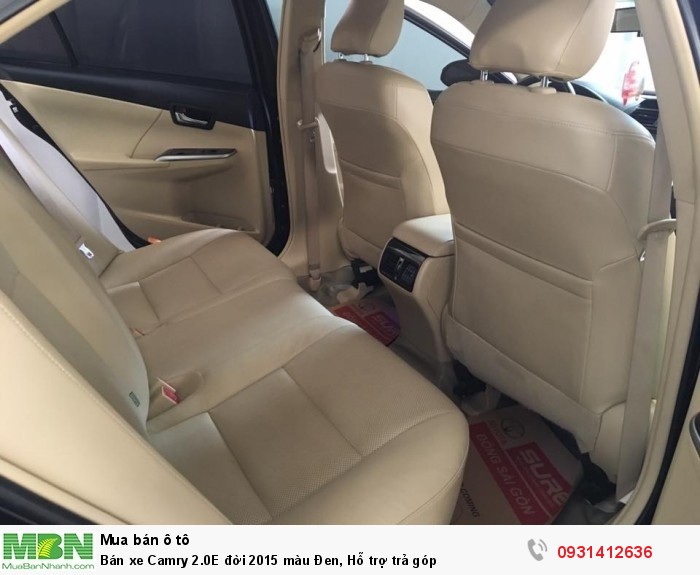 Bán xe Camry 2.0E đời 2015 màu Đen, Hỗ trợ trả góp