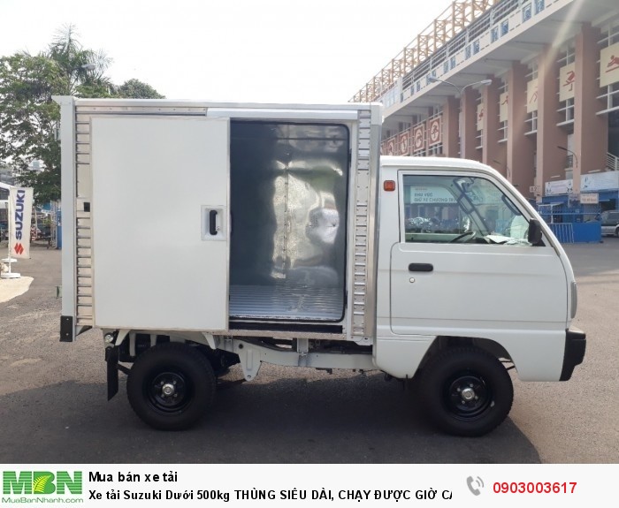 Xe tải Suzuki Dưới 500kg THÙNG SIÊU DÀI, CHẠY ĐƯỢC GIỜ CẤM!