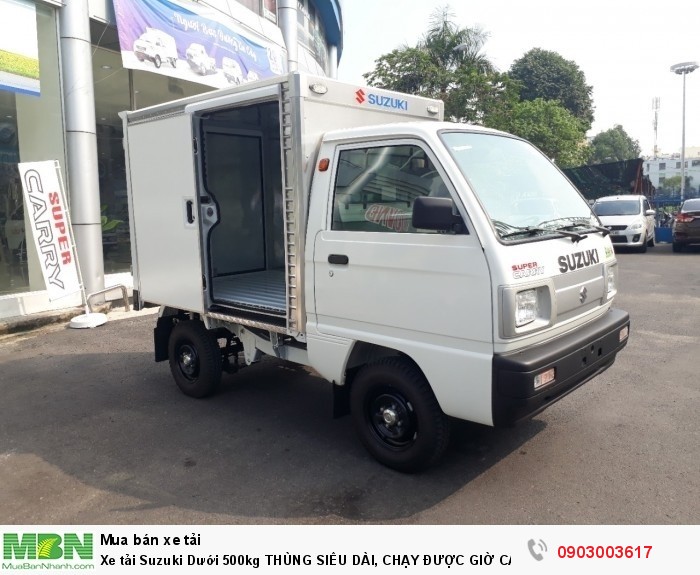Xe tải Suzuki Dưới 500kg THÙNG SIÊU DÀI, CHẠY ĐƯỢC GIỜ CẤM!