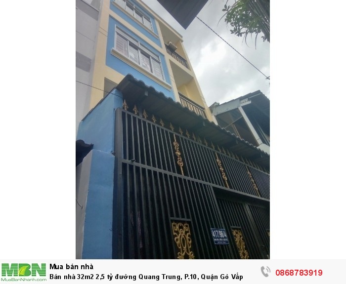 Bán nhà 32m2 đường Quang Trung, P.10, Quận Gò Vấp