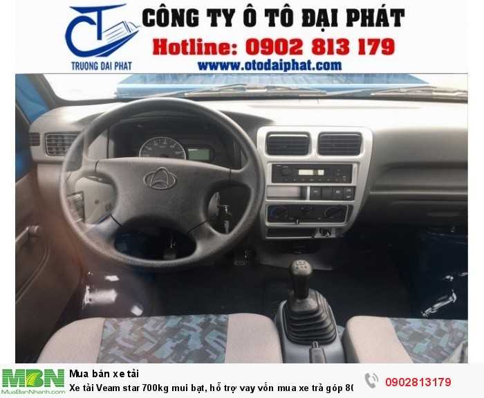 Xe tải Veam star 700kg mui bạt, hỗ trợ vay vốn mua xe trả góp 80%