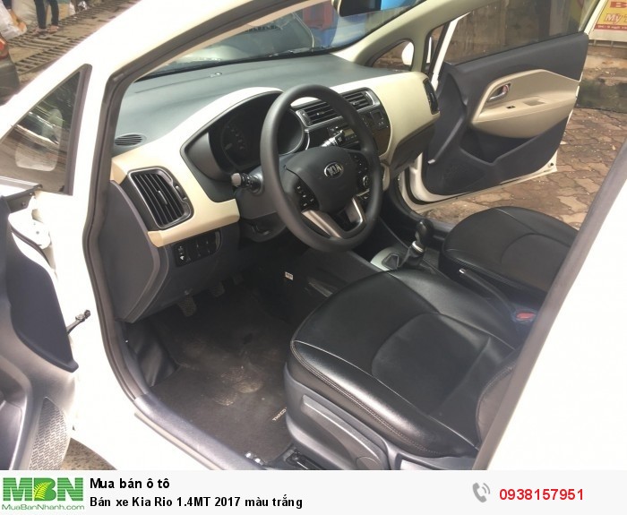 Bán xe Kia Rio 1.4MT 2017 màu trắng