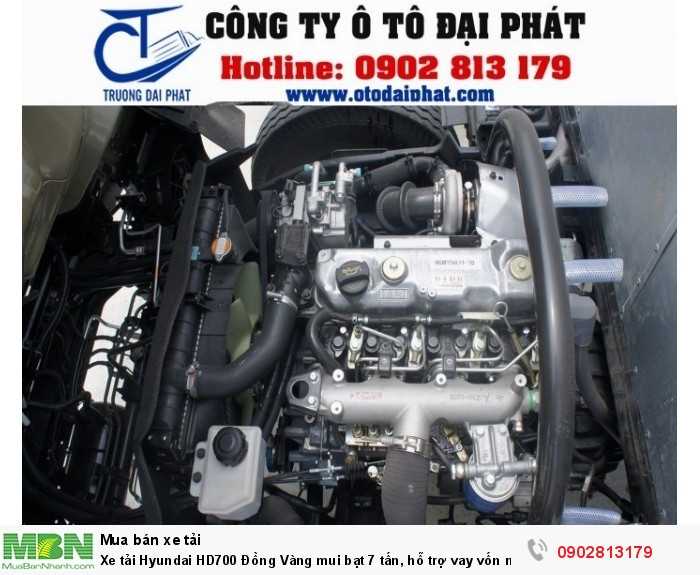 Xe tải Hyundai HD700 Đồng Vàng mui bạt 7 tấn, hỗ trợ vay vốn mua xe trả góp 80%
