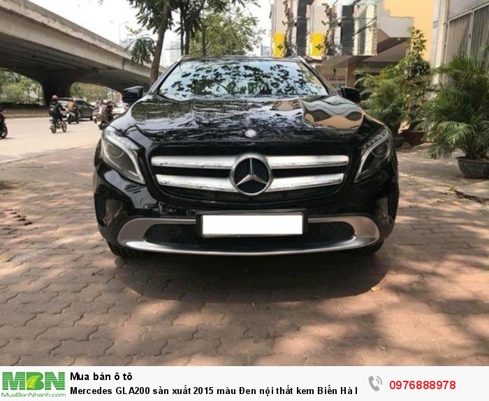 Mercedes GLA200 sản xuất 2015 màu Đen nội thất kem Biển Hà Nội
