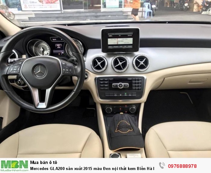 Mercedes GLA200 sản xuất 2015 màu Đen nội thất kem Biển Hà Nội