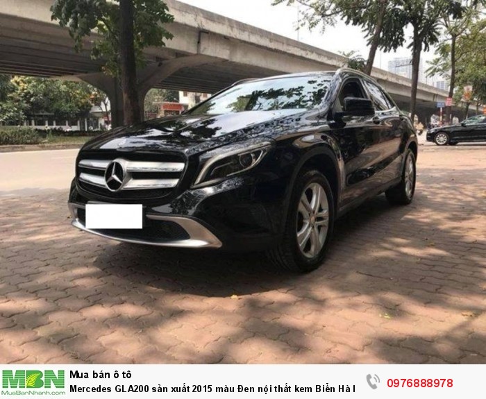 Mercedes GLA200 sản xuất 2015 màu Đen nội thất kem Biển Hà Nội