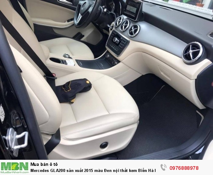 Mercedes GLA200 sản xuất 2015 màu Đen nội thất kem Biển Hà Nội