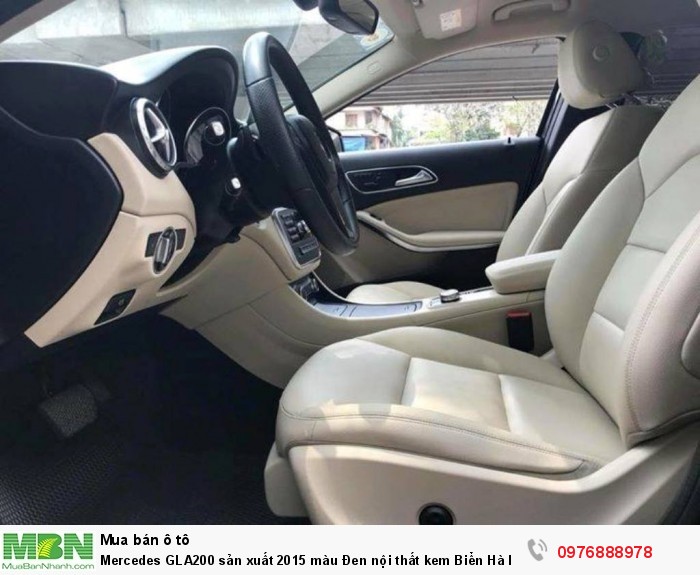 Mercedes GLA200 sản xuất 2015 màu Đen nội thất kem Biển Hà Nội