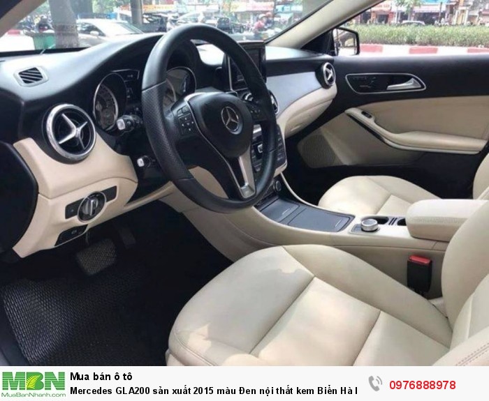 Mercedes GLA200 sản xuất 2015 màu Đen nội thất kem Biển Hà Nội