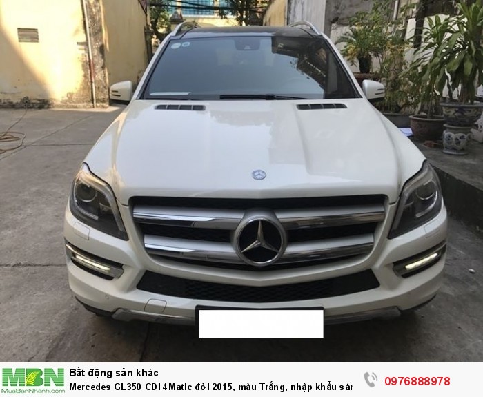 Mercedes GL350 CDI 4Matic đời 2015, màu Trắng, nhập khẩu sản xuất 12/2014, đăng ký 2015 Biển Hà Nội