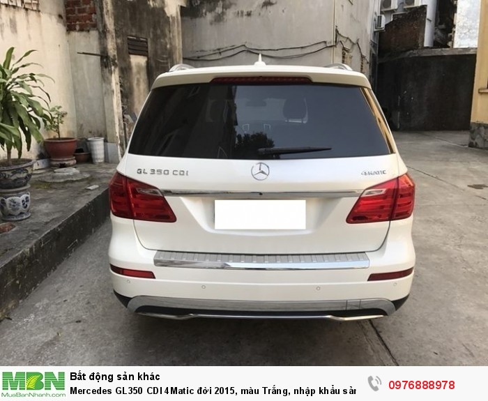 Mercedes GL350 CDI 4Matic đời 2015, màu Trắng, nhập khẩu sản xuất 12/2014, đăng ký 2015 Biển Hà Nội