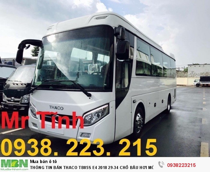 Thông Tin Bán Thaco Tb85s E4 2018 29-34 Chỗ Bầu Hơi Mới 2018 ( Meadow) Giá Tốt Nhất Thị Trường,