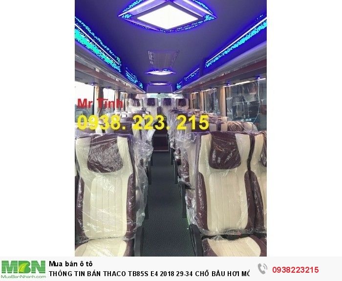 Thông Tin Bán Thaco Tb85s E4 2018 29-34 Chỗ Bầu Hơi Mới 2018 ( Meadow) Giá Tốt Nhất Thị Trường,