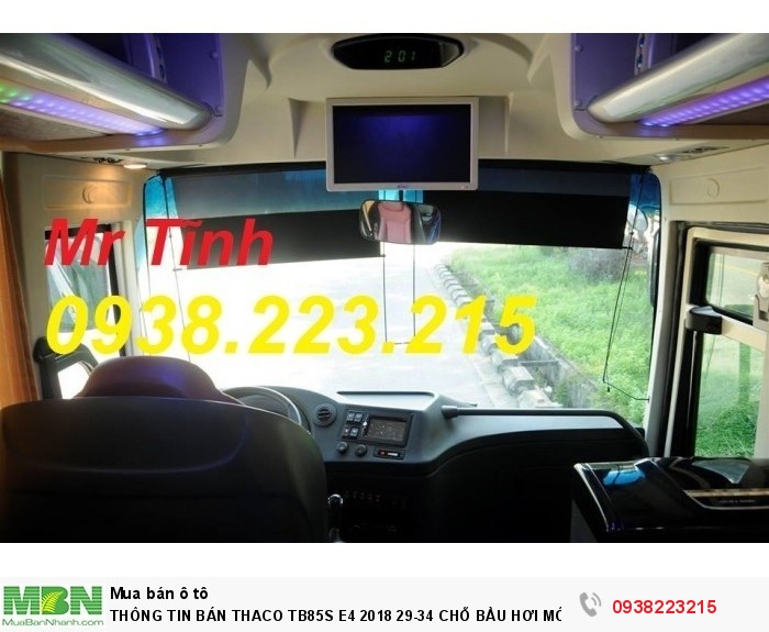 Thông Tin Bán Thaco Tb85s E4 2018 29-34 Chỗ Bầu Hơi Mới 2018 ( Meadow) Giá Tốt Nhất Thị Trường,