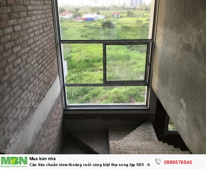 Căn tiêu chuẩn view thoáng cuối cùng biệt thự song lập SD5 - Iris Home tại Gamuda