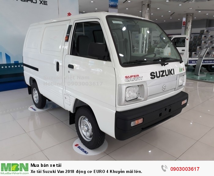 Xe tải Suzuki Van 2018 động cơ EURO 4 Khuyến mãi lớn.