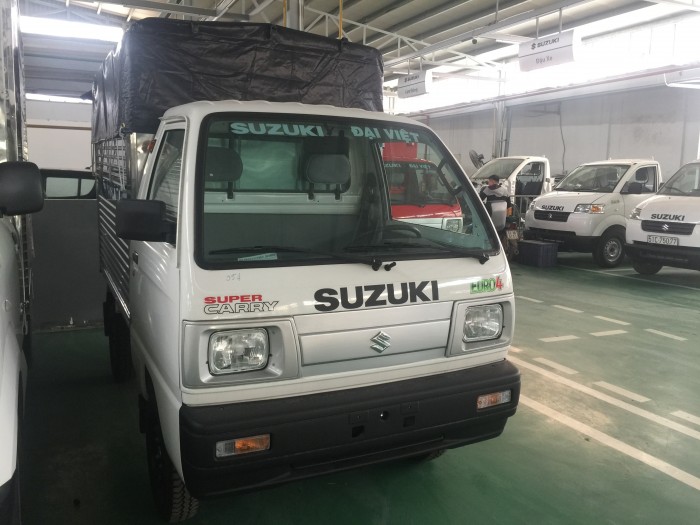 Xe Suzuki truck thùng mui có xe giao ngay, tặng 100% thuế trước bạ và nhiều quà tặng khác