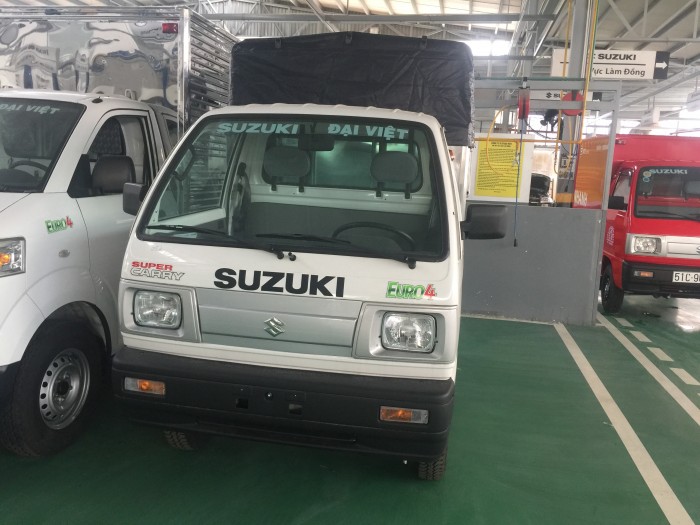 Xe Suzuki truck thùng mui có xe giao ngay, tặng 100% thuế trước bạ và nhiều quà tặng khác
