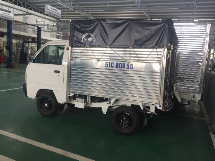 Xe Suzuki truck thùng mui có xe giao ngay, tặng 100% thuế trước bạ và nhiều quà tặng khác