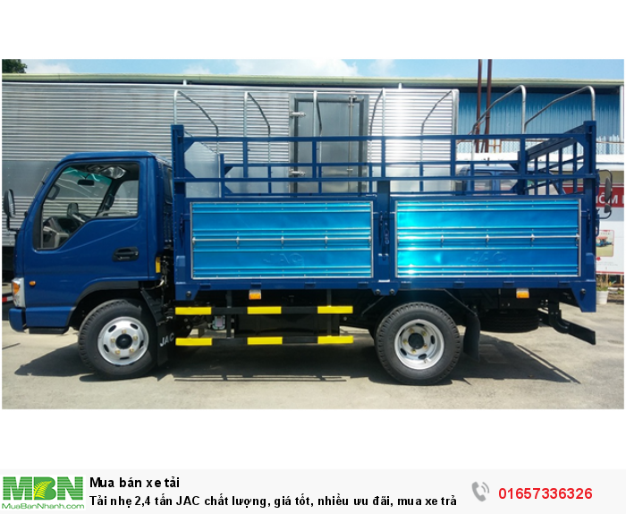 Tải nhẹ 2,4 tấn JAC chất lượng, giá tốt, nhiều ưu đãi, mua xe trả góp lên tới 70% xe