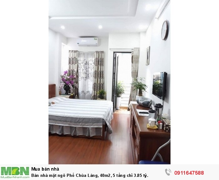 Bán nhà mặt ngõ Phố Chùa Láng, 40m2, 5 tầng