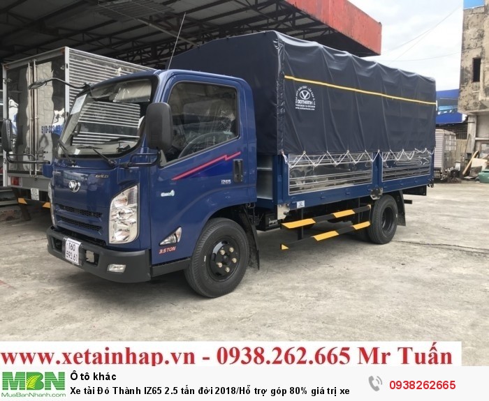 Xe tải Đô Thành IZ65 2.5 tấn đời 2018/Hỗ trợ góp 80% giá trị xe